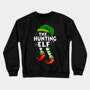 Hunting Elf Christmas Elf Party Crewneck Sweatshirt